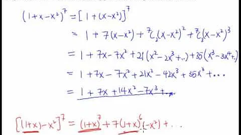 9 Binomial Theorem - Example 4 - Expanding 3 terms in a binomial question