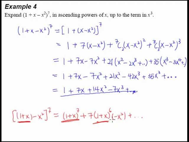 9 Binomial Theorem Example 4 Expanding 3 Terms In A Binomial Question Youtube