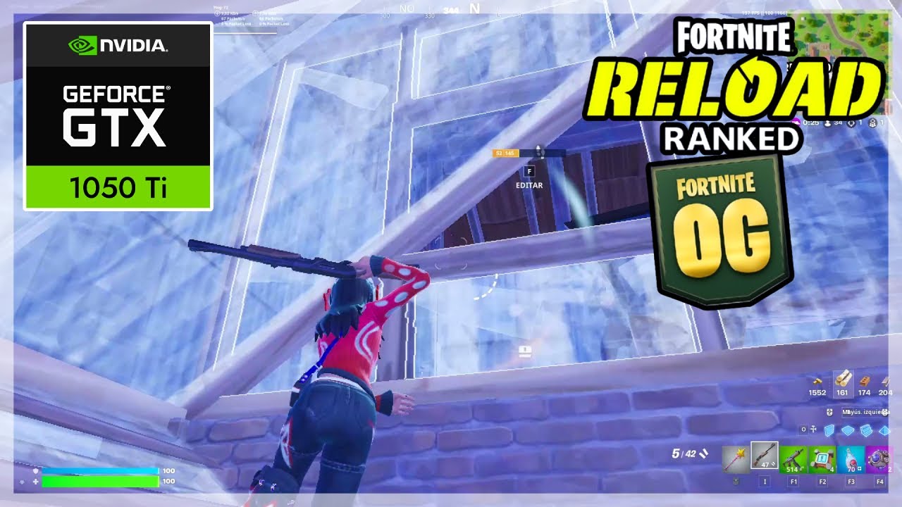 Fortnite Reload | Ranked Solo vs Squad | [GTX 1050 Ti] 144 Hz Gameplay 🔥