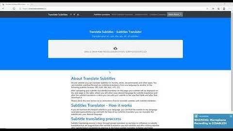 Translate Subtitle Online
