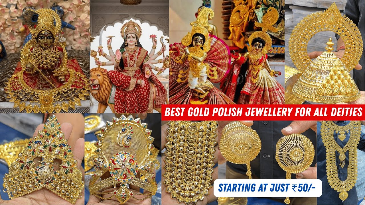Temple Jewellery | Bhagwan Ki Jewellery | Mukut Bangles For Hindu Gods | God's Decorative Items