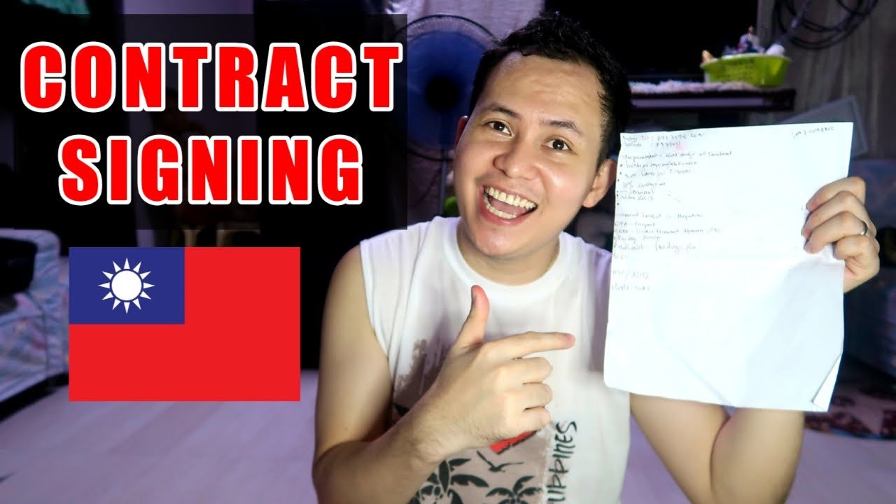 Contract Signing  | Factory worker in Taiwan application journey