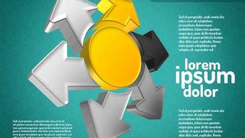 3D Directions Shapes for PowerPoint by PoweredTemplate.com