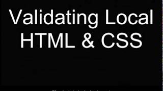Famous Validate local HTML and CSS files Profile