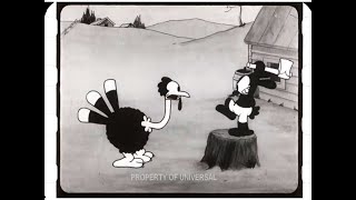 Cold Turkey 1929 Workprint Oswald The Lucky Rabbit Kills A Turkey