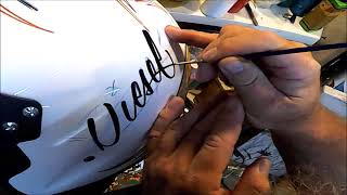 Script lettering time lapse.