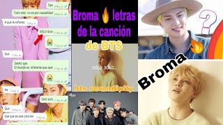 Broma ? letras de la canción de ?BTS