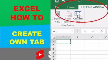 Create Your Own Tab in Excel | Excel में अपना खुदका Tab Create करें  Helping Window