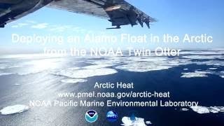 Deploying an Alamo float in the Arctic from the NOAA Twin Otter