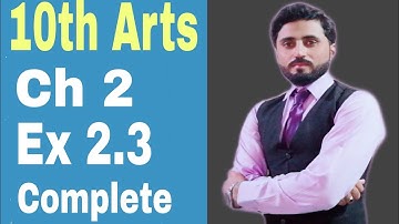 Ex= 2.3 | 10th Arts | General mathematics | urdu hindi | ptbb | maths with Naseer Ilyas