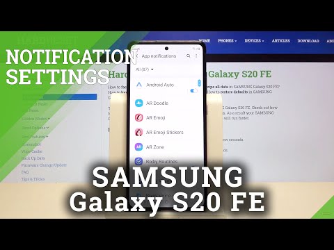 How to Personalize Notifications in SAMSUNG Galaxy S20 FE – Notification Settings