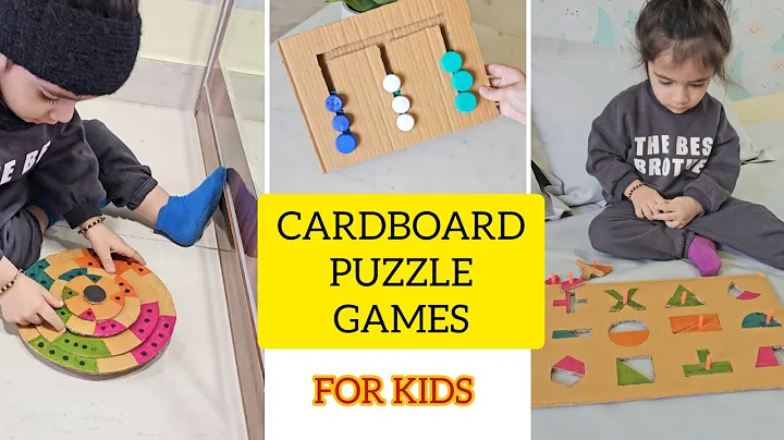 4 Cardboard Puzzle Games for Kids I Puzzles for kids #kids #games #puzzlegame