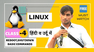 Linux Reboot Shutdown Basic Commands  Hindi Urdu |jagbir thenva classes | Linux Class - 4