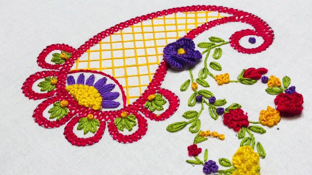 Hand Embroidery Paisley Embroidery / Motif Embroidery / Traditional
