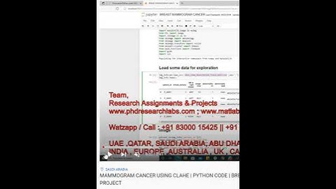MAMMOGRAM CANCER USING CLAHE | PYTHON CODE | BREAST CANCER | MAMMOGRAM | CLAHE | PYTHON PROJECT