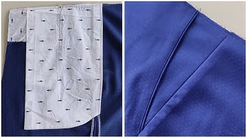 Pant side cross pockets stitching perfect and easy method // sew pant cross pockets hidden overlock