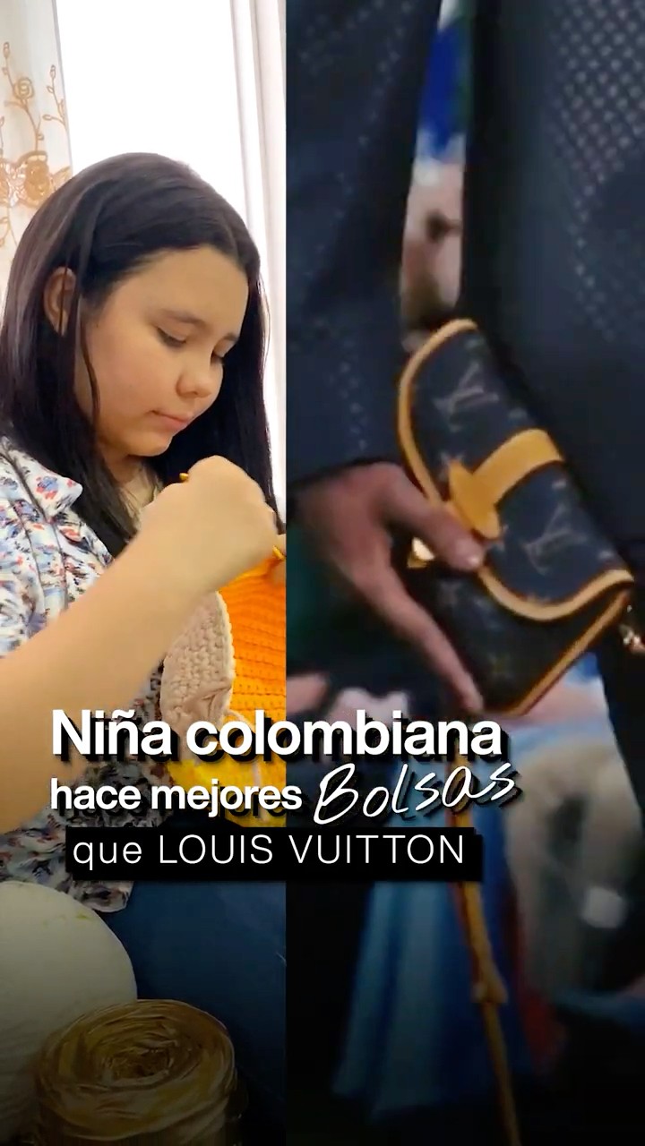 Niña colombiana hace mejores bolsas que Louis Vuitton