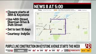 Purple Line construction on Keystone Avenue starts this week