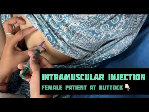 Intramuscular injection in Female Patients at Buttock/Back/Injection ...