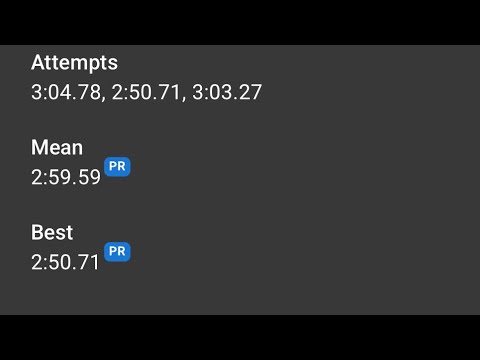2:59.59 7x7 PR Mean