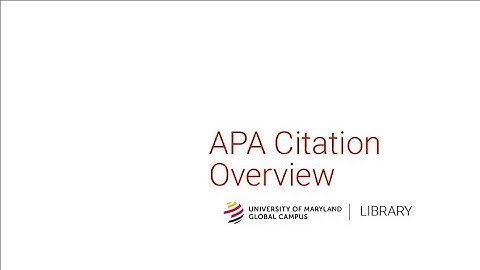 APA Citation Overview (7th Edition)