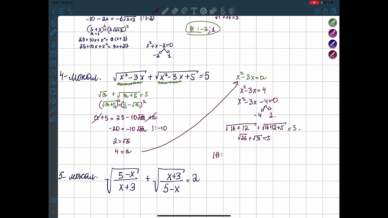 Иррационал теңдеулер