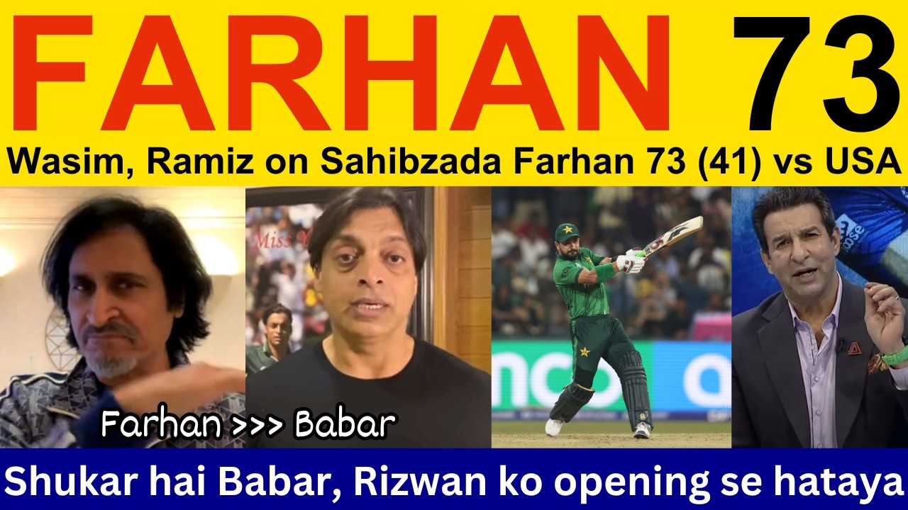 Shoaib Akhtar shocked on Sahibzada Farhan batting | Pak Media on PAK win vs USA | T20 World Cup 2026