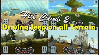 Driving Jeep on all Terrain - Hill Climb 2 Game Play screenshot 5