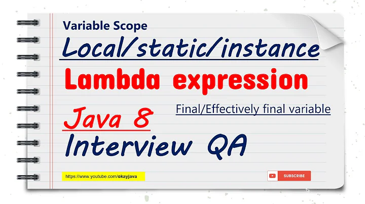 Lambda expression variable scope interview questions | java 8 interview | java 8 lambda | okay java