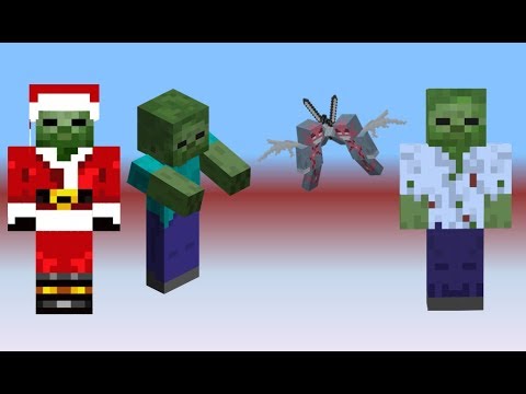 Dead Santa(Custom) + Zombie vs Giant(Custom) [One on one!] - Minecraft Mob Battle (Christmas Battle)