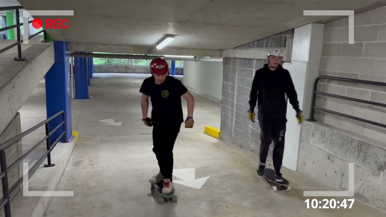 Skateboarding carparks on Hopkin prototype wheels