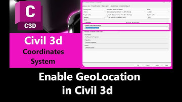 1.2A How to Set Drawing Coordinate System in AutoCAD Civil 3d |How to Enable Geolocation in Civil 3d