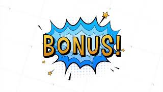 Comic speech bubbles with text Bonus. Vintage cartoon illustration. Symbol, sticker tag, special