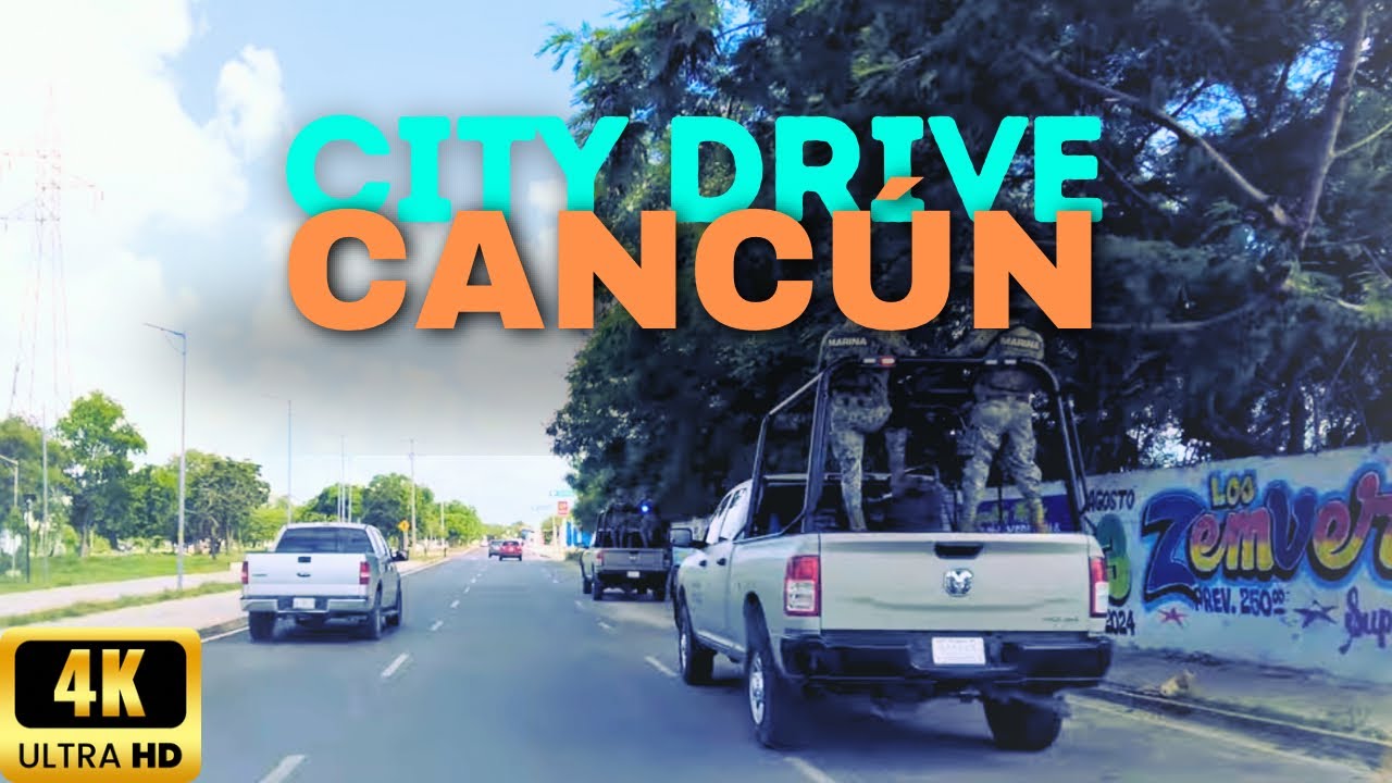Cancún Drive 4K (Av Chichen Itza & Police POV)