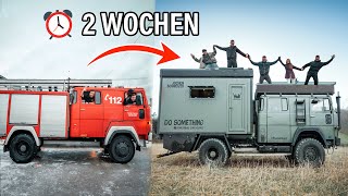 Vom SchrottFeuerwehrauto zum TraumExpeditionsmobil in 2 Wochen