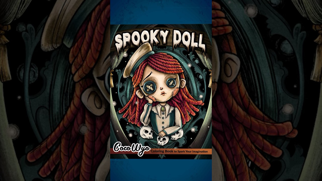 Spooky Doll Coloring Book| Flip Through 