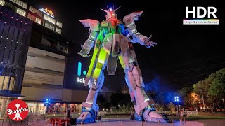 [4K HDR] Gundam startup in Shanghai - Life-sized Freedom Gundam at LaLaport SM | 高达开动 全尺寸自由高达 上海啦啦宝都