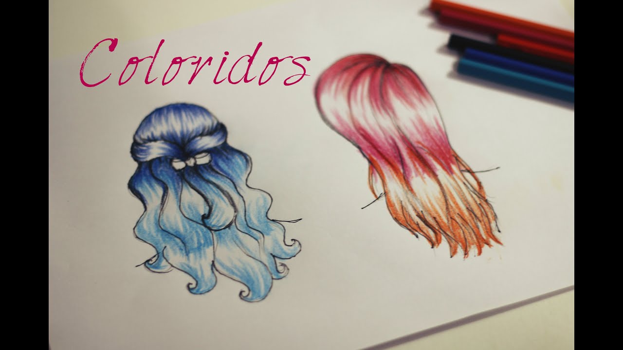 TUTORIAL - Como Desenhar Cabelos Coloridos 