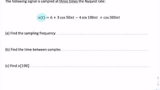 Example: (Over-)sampling sum of sinusoids