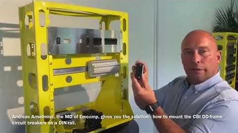 Emcomp have the solution on how to mount the CBI DD-frame circuit breaker on a DIN-rail.