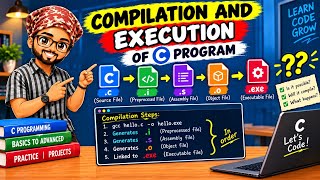 🎓 C Programming – Lecture 3 | Compilation & Execution of a C Program  l .c → .i → .s → .o → .exe |