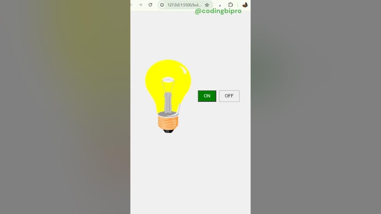 Bulb On/Off | HTML CSS and JavaScript #codingbipro - YouTube