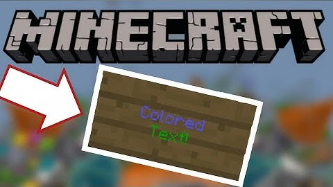 How to Add Colored Text in Signs in Minecraft! | Minecraft