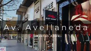 Av Avellaneda CENTRO DE FLORES Buenos Aires Argentina 4K | Relaxing walk through the center