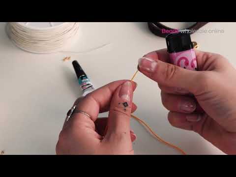 Basic technique for jewellery making: how to make a pointy end on your macramé bead cord?