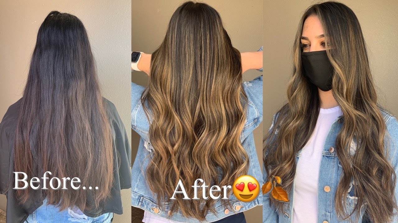 HOW TO ACHIEVE A BALAYAGE WITH BABY LIGHTS | Blonde me | Dark Hair | Root  Melt - thptnganamst.edu.vn