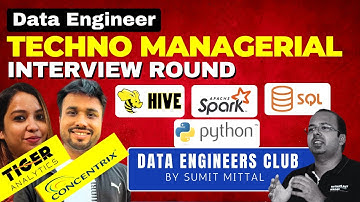 Live Big Data Mock Interview | Techno Managerial #interview | PySpark, Hive, SQL, Python #question