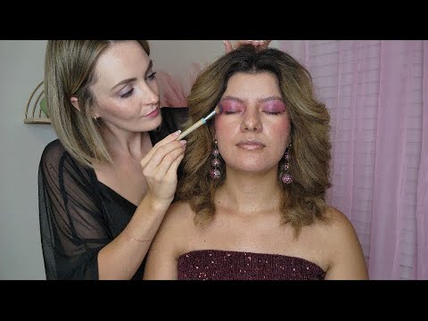ASMR Perfectionist 1970's Disco Wavy Hairstyle With Accessories - MakeUp, Earrings, Final Touches
