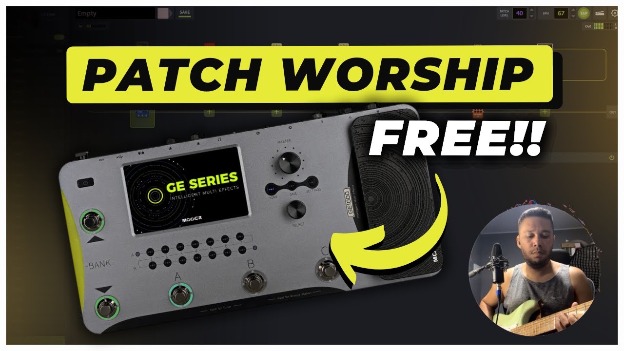 Mooer GE1000 - Preset Worship - Como configurar POG, Rotary, Delay e Reverb na sua pedaleira!