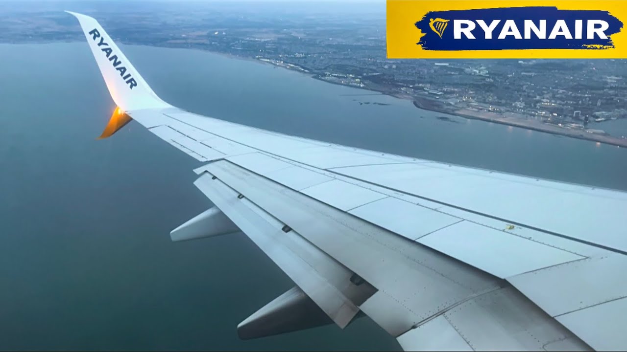 Ryanair UK | London Stansted - Edinburgh evening landing new ON TIME GINGLE |Boeing 737-8AS (G-RUKD)